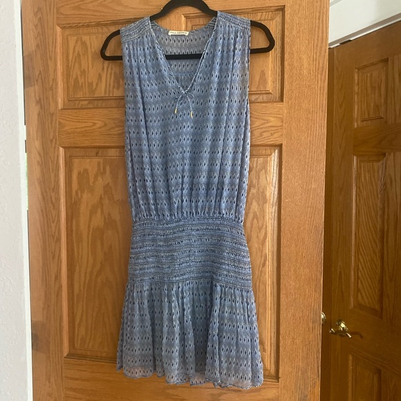 Ulla Johnson Printed Blue Silk Melilla Dress Sz 2 - Picture 3 of 5